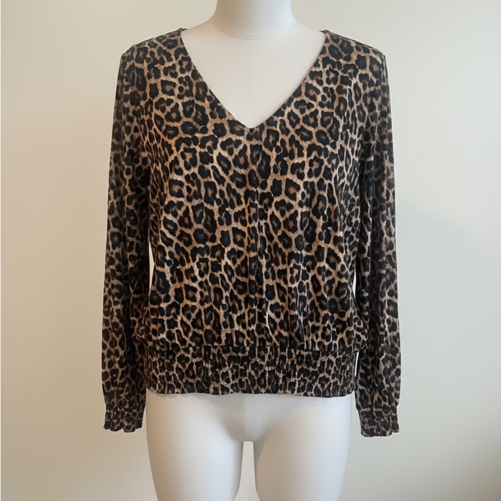 Michael Kors Leopard Print Blouse